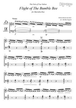 マリンバ 無料楽譜 フリーダウンロード 熊蜂の飛行 アラベスク